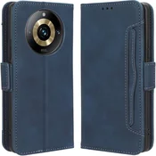 GS Preklopni ovitek za Realme 11 Pro 5G/Pro+ 5G, reža za kartico, temno moder