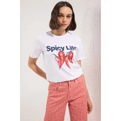 Trendyol Milla Ženska majica TWOSS25TS00203, Bela