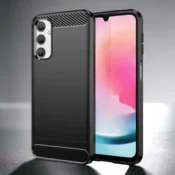 Infostyle Silikonski ovitek carbon za Samsung Galaxy A24 - Črna Črna/TPU silikon
