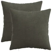 vidaXL Prevleka za blazino 2 pcs HEERLEN Antracit 50 x 50 cm korduroy