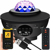 LED RGB star projektor in bluetooth zvočnik USB