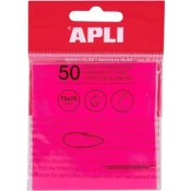 Apli Samolepilni indeks lističi, plastični, PROZORNI ROZA