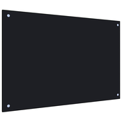 vidaXL Kuhinjska zaščitna obloga črna 90x60 cm kaljeno steklo