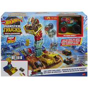 Set za igru Hot Wheels Monster Trucks - Car Jump Challenge: Svjetska arena, polufinale