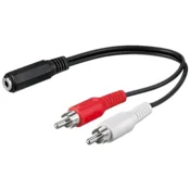 Goobay | Avdio adapter | Ženski | RCA x 2 | Mini stereo za telefon 3,5 mm | 0,2 m