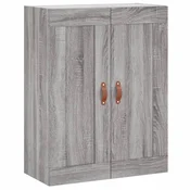 MAISON CHIC Stenska omarica - Zidna omarica siva sonoma 69,5x34x90 cm inženirski les iu507, (22062742)