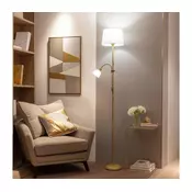 Brilagi - Podna lampa CERIA 1xE27/100W/230V + 1xE14/25W zlatna/bela