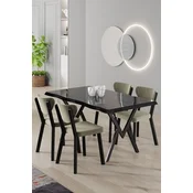 Hanah Home Trpezarijski set, 5 komada, Svetlozeleni