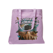Days Before Summer Oversize Canvas Tote Bag lilac