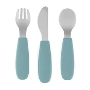 PETITE&MARS Set pribora iz nerjavečega jekla Take&Match Frosted Sky 12m+