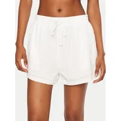 Seafolly Kratke hlače iz tkanine Crinkle 55429-SH Bela Regular Fit