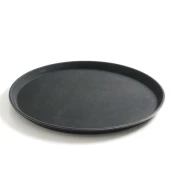 shumee Natakarski pladenj, protizdrsni, odporen, okrogel, premer. 28 cm - črna