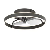 Stropni ventilator črn 50 cm vklj. LED zatemnilna z daljinskim upravljalnikom - Maddy