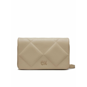 Ročna torba Calvin Klein Quilt K60K611759 Bež