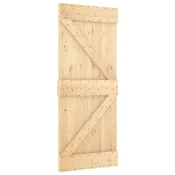 Vidaxl Drsna vrata NARVIK Naravna in črna 85 x 210 cm (152,5 cm)