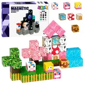 slomart LEAN TOYS Magnetske kocke za gradnjo, motivi, 50 kosov