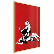 Plakat - Banksy: Queen Victoria 29.7x42 Zlatni okvir