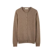 GOBI Cashmere Pletena jopa Essential temno bež