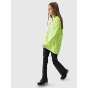 Girls sweatshirt without fastening and with hood 4F - yellow