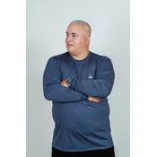 PANDA4U Muška majica dugih rukava sa vezom, Teget
