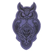 shumee Našitek Velika Sova, Orličasta - vijolična - Prišiven - Vezen našitek/Značka/Emblem