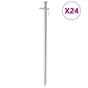 Vidaxl Klini za šotor 24 kosov 30 cm O8 mm pocinkano jeklo