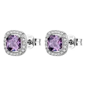 Brosway Čudoviti srebrni uhani Fancy Magic Purple FMP124