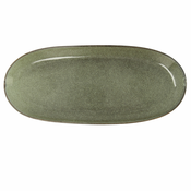 NEW Servirni krožnik Bidasoa Ikonic Zelena Keramika (36 x 16 cm) (Pack 2x)