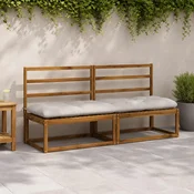 vidaXL Blazina za klop VIANEN 100% poliester Bela 190 x 50 x 12 cm