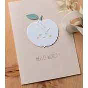Papirnata cestitka za rodenje djeteta HELLO WORLD