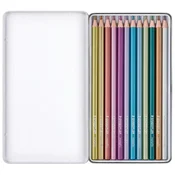BARVE LESA 12BARVA METALNA ŠKATLA METALNI DIZAJN POTOVANJE STAEDTLER 146M M12 BLISTER * DO RAZPRODAJE ZALOG