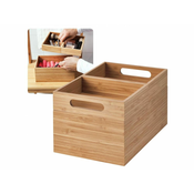 IKEA DRAGAN Bambusova škatla, naravni les, organizator z ročaji, škatla za shranjevanje 23x17x14 cm IKEA