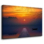 shumee Platno Narava Sončni zahod nad jezerom 70x50 cm