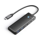 Orico RAZDELILNIK ZVEZDIŠČA IZ USB-C NA 2X USB-A + USB-C ZA PRENOSNIK, ČRNE barve
