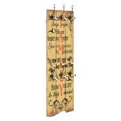 Vidaxl Stenski obešalnik s 6 kljukicami 120x40 cm