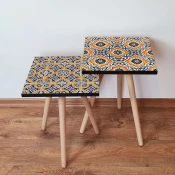 Hanah Home Set klub stocica 2Shp408, 2 komada, Šareni