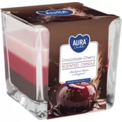 eoshop Sveča v kozarcu MAVRICA ČOKOLADA-ČEŠNJA dišeče 170g