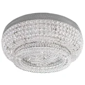 Casa Padrino luxury baroque crystal ceiling light silver A� 60 cm - Round baroque style ceiling lamp - Baroque living room ceiling chandelier - Baroque lights - Baroque furniture