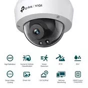 TP-LINK IP kamera za vanjsku/unutarnju upotrebu s noćnim vidom, 3 megapiksela, objektiv 4 mm, VIGI C240I(4mm) VIGI C240I(4MM)