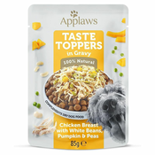 Applaws Dog Taste Toppers in Gravy piščanec, fižol, buče in grah 85 g