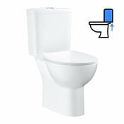 39942000 Grohe Bau Ceramic talna brezrobna WC školjka monoblok (stenski izliv) z WC desko s počasnim zapiranjem