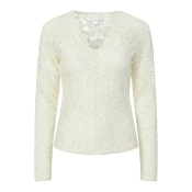 YAS Majica YASLACEY kremna