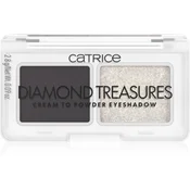Catrice Diamond Treasures duo senčila za oči odtenek 030 Smokey Diamond 2.8 g