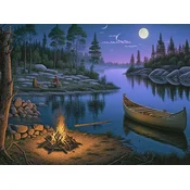 Norimpex - Puzzle Diamantova slika: Kampiranje ob jezeru 30x40cm - 1 - 39 kosov