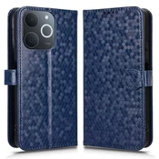 GS Realme Note 70T 4G preklopni ovitek, denarnica v obliki rombov, moder