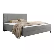 Boxspring krevet Providence 200 (Polo 894) Bracni, Boxspring, Siva, 160x200, Tkanina, Dostupno, 161x208x104cm