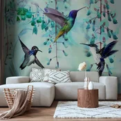 Foto tapeta - Flying Hummingbirds (Green) 300x210 Standard