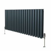 MONSTER Ovalni radiator in ventili - 600 mm x 1200 mm - antracitno siva, (21569751)
