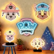 Tačke na patrulji - dekorativna LED neon svetilka Paw Patrol™ - stenska ali nočna lučka na stojalu