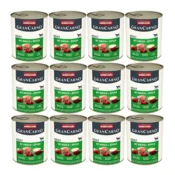 Animonda ANIMONDA GranCarno mokra hrana za pse za odrasle z jelenom in jabolkom, pločevinka 12 x 800 g